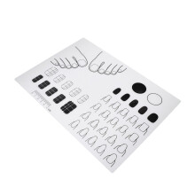 Acrylic Nail Practice Mat Silicone Nail Art Mat Easy Clean Reusable Sheet for Nail Design Testing