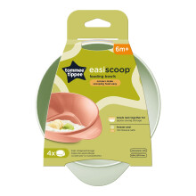 Tommee Tippee Easiscoop Baby Feeding Bowls with Triangular Base and Er