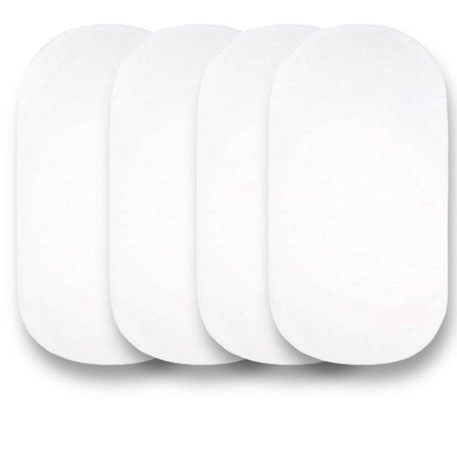 Sasma Home - 4 x Moses Basket Fitted Sheets - 100%