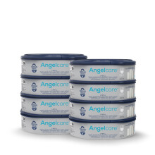 Angelcare Octagonal Refill, 8 Pack, for Classic XL Nappy Bin