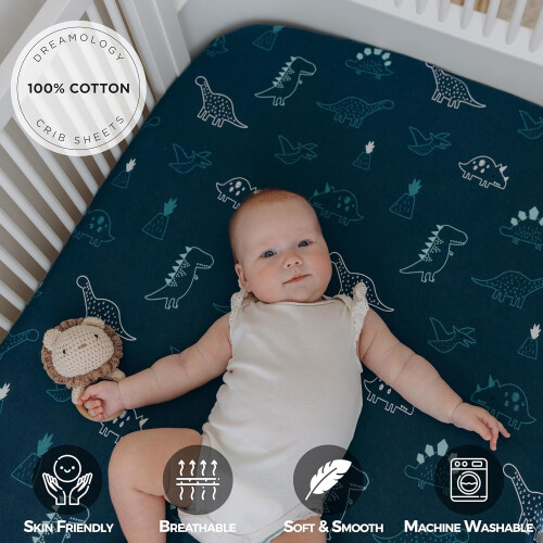 Dreamology Cotton Cot Bed Sheets,100% Cotton Jerse 2