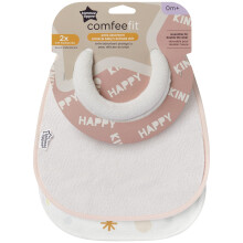 Tommee Tippee Milk Feeding Bibs, Pack of 2, Pink, Super Soft and Extra Absorbent