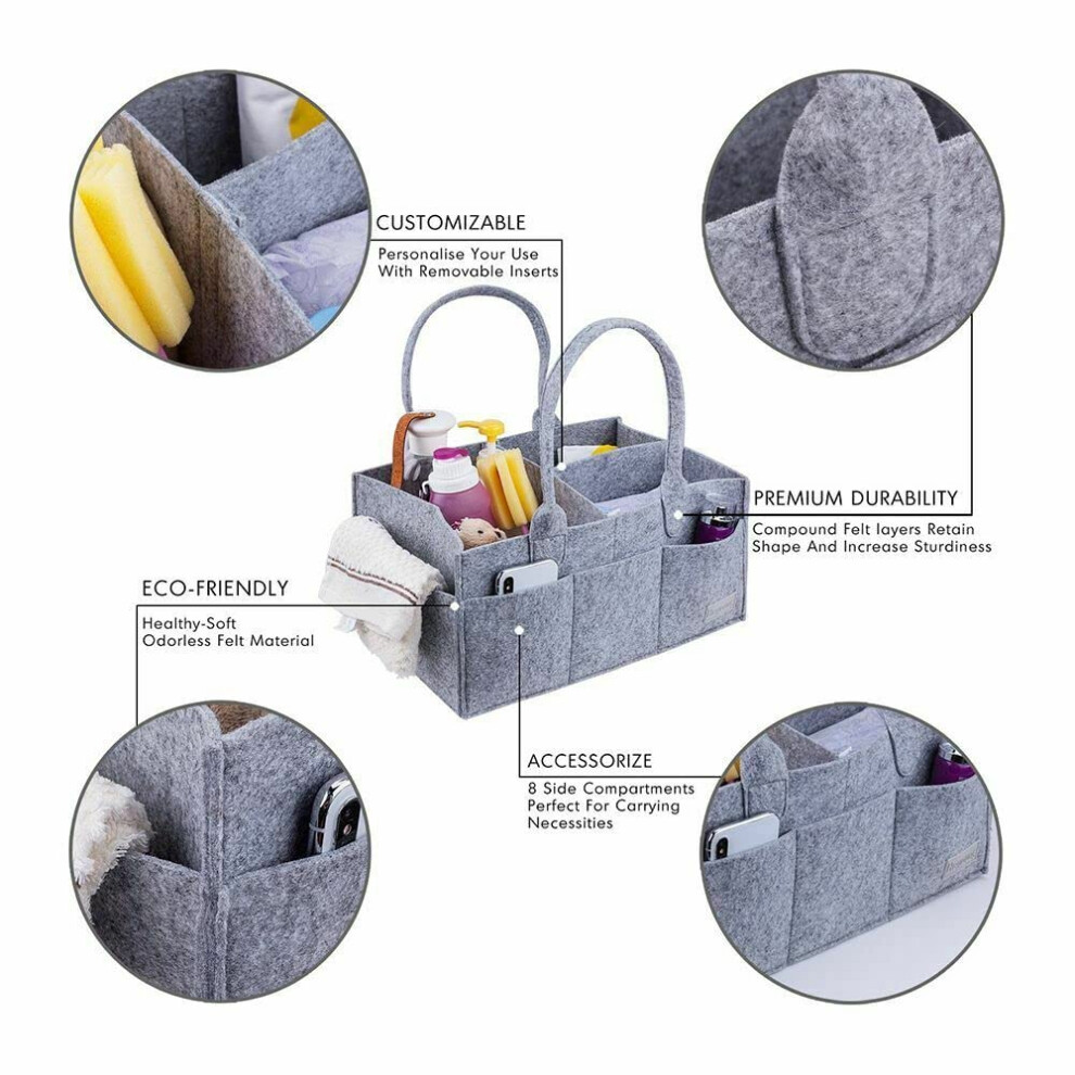 Emgthe Baby Nappy Caddy New Born Gift Baby Nappy Organiser For Diapers And Ba