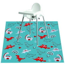 No More Mess Splash Mat for Under Baby Highchair - Floor PVC Mat Toddler Sheet, Great as a Feeding Cover for Carpets and Easy to Wipe