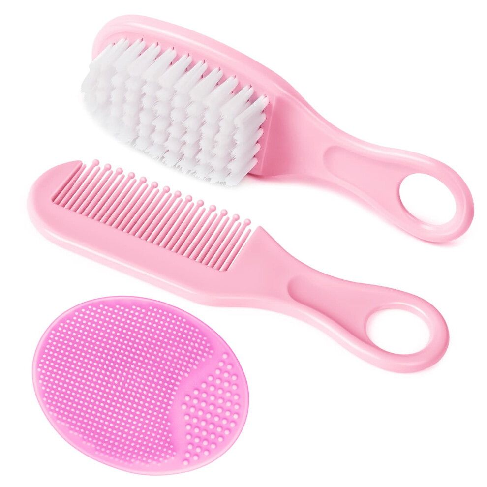 Aolso Baby Hair Brush, 3Pcs Baby Hair Brush And Co