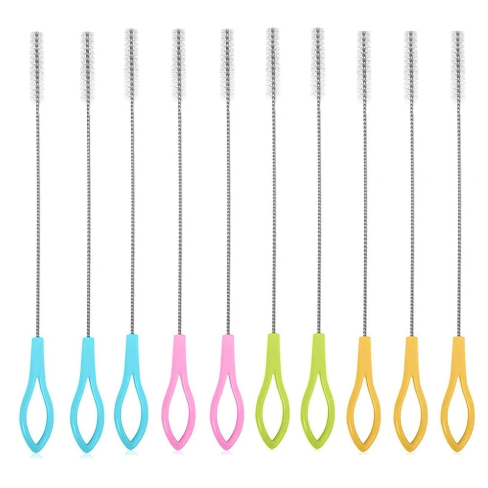10 Pieces Extra Long Bottle Brush Baby Bottle Brush Straw Cleaning Brush Straw Cleaner Suitable For Water Cups, Test Tubes Baby Bottles Funnel Bnfgd