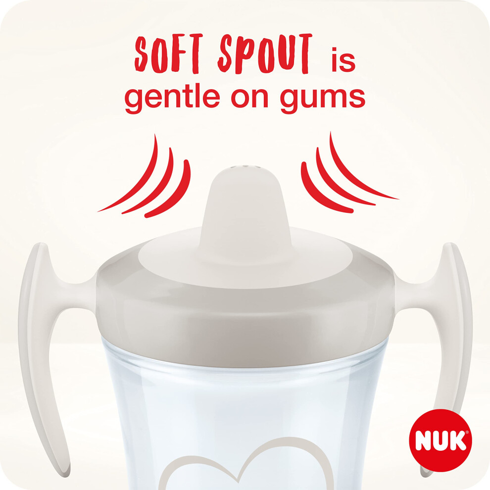 Nuk Trainer Cup Sippy Cup Leakproof Soft Drinking Spout 6 Months Bp