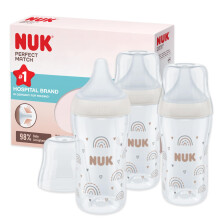 NUK Perfect Match Baby Bottles Set | 3+ Months | A