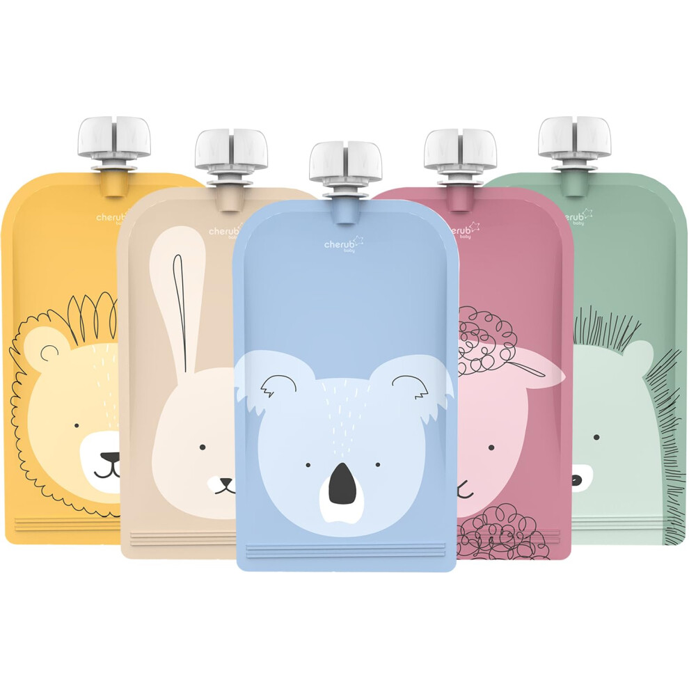 Refillable Food Pouches 5 Pack 150Ml L Cherub Baby
