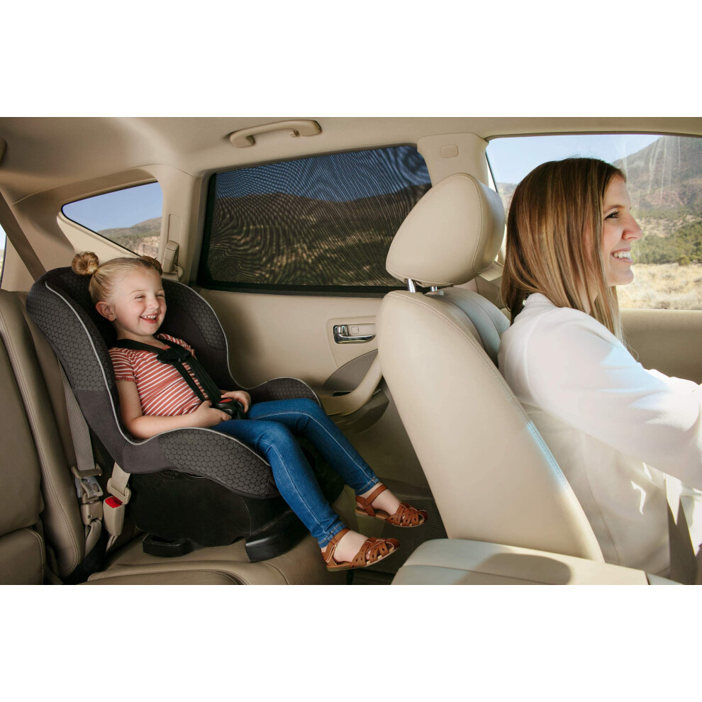 Ucgou Car Rear Childrens Window Shades For Baby Pack Of Two Stretchable Br