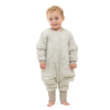 Mosebears Baby Sleeping Bag, 2.5 TOG baby sleep sack with Legs,Warmly Lined Winter Sleeping Bag with Removable Sleeves(Leaf,3-4 Years(baby height 95-1