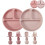 PandaEar 2 Pack Silicone Baby Suction Plates with 2 Spoons 2 Forks 1