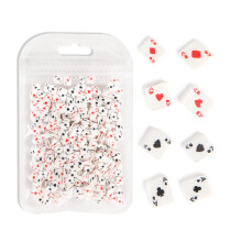 Resin Nail Art Decorations Mini Playing Card Slices for DIY Manicure and Creative Craft Projects