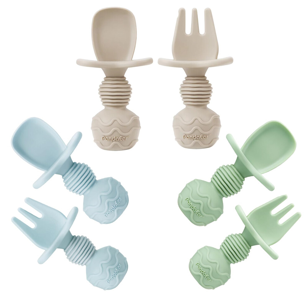 6 Pack Silicone Baby Weaning Spoons And F Pandaear