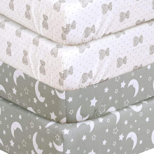 DTEX HOMES 4 x Cot Bed Fitted Sheets 100% Cotton 2