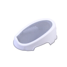 REQUISITE NEEDS Baby Bath Support, Non-Slip Infant Bathing Seat, Grey, Safe for Newborns up to 6 Months, Comfortable Perforated Design
