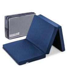 Hauck Sleeper, Navy Blue - Foldable Travel Cot Mattress 120x60x5 cm with Carry Bag, Foam Filling, Lightweight and Portable, Fits Most Travel Cots, For