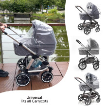 Zamboo Rain Cover for Pram Carrycot – Waterproof  Windproof Baby Rainc