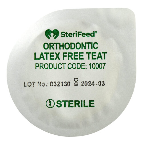 Sterifeed Baby Teat, Orthodontic, Disposable, Pack 1