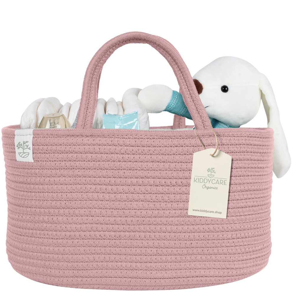 Baby Nappy Caddy Organiser Regular Pink Kiddycare