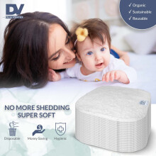 DualVertex 30 Bamboo Reusable Baby Wipes Face Cloth Makeup Remover C