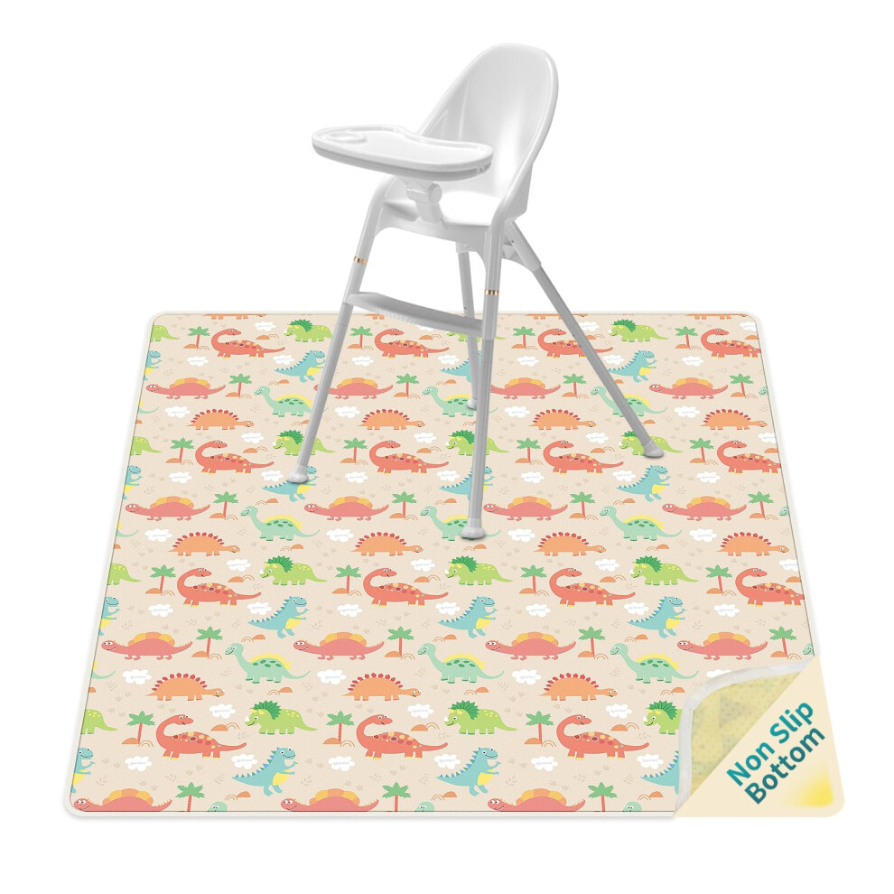 Splash Mat For Under High Chair 43.3", Anti Slip B Bolaazul