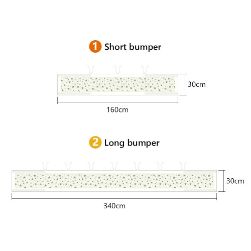 Vicloon Cot Bumper, 2Pcs Breathable Mesh Cot Liner 1