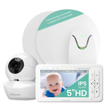 Babysense HD Video Baby Monitor with Night Light Camera & Baby Movement Monitor, Tracks Movements & Motion Irregularity, Non-Contact, Home Use, 2-in-