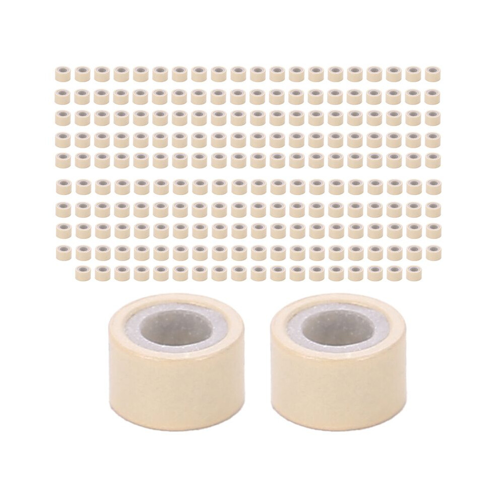 Unisex 200 Pcs 5Mm Blonde Color Silicone Lined Micro Rings Beads Linkies For Hair Extensions