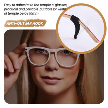 1 Pair Eyeglasses/Sunglasses/Spectacles Eyewear Ear Hook Lock Tip Holder---Black