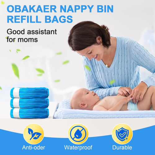 Nappy Bin Refills 12-Pack (4.5m each) Diaper Pail 2