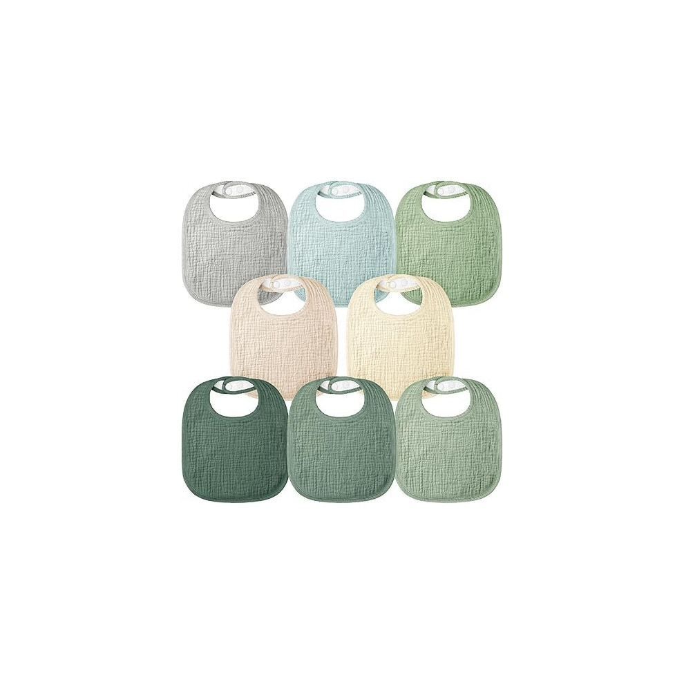 Muslin Baby Dribble Bibs 100% Cotton Baby Bandana Square Drool Bibs For Unisex Baby Girls Boys Toddlers Drooling And Teething Bearmoss