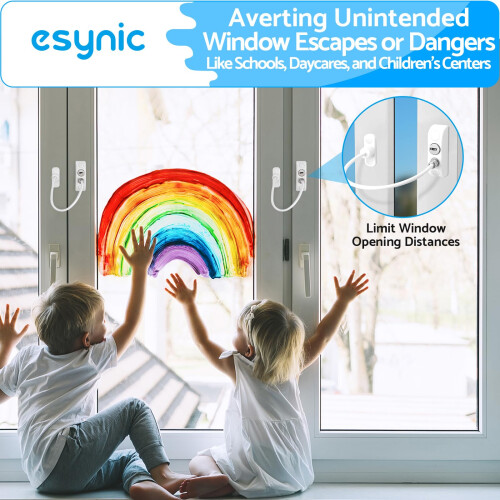 eSynic 16 Pack Window Opening Restrictors & Child Window Locks - 1