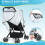 Orzbow Universal Rain Cover for Pushchair, Quick Access Window, Clear 4