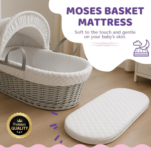 Crescent Textile Moses Pram Basket Mattress Extra 1