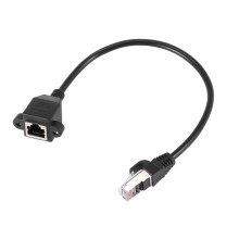 RJ45 Buchse an Stecker Adapter Netzwerk Verlaengerungskabel fuer Front Montage 27cm