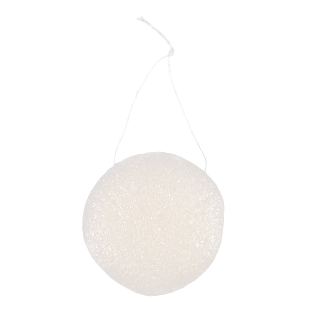 White Konjac Konnyaku Jelly Fiber Face Makeup Wash Pad Cleaning Sponge Puff Exfoliator