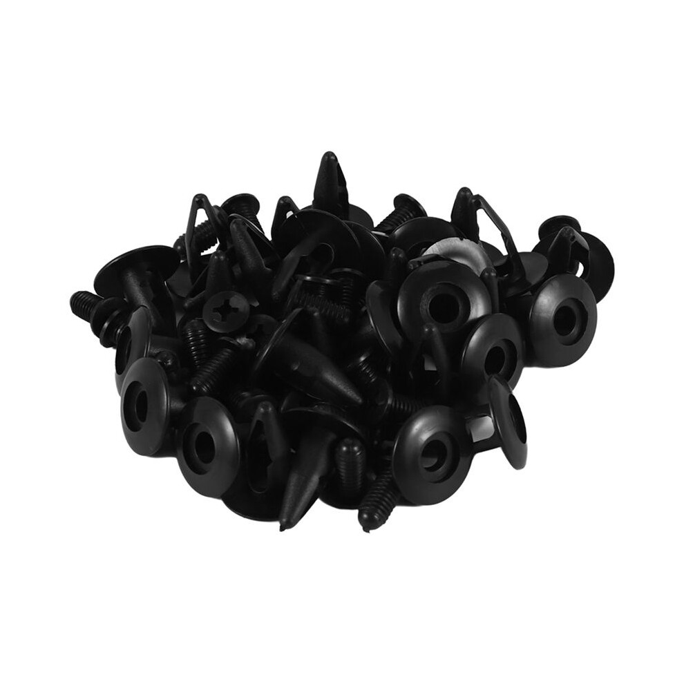6Mm Hole Dia Plastic Rivets Fastener Bumper Push 30Pcs Black 6133266984075