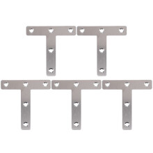 5 Pcs Angle Plate Corner Brace Flat T Shape Repair Bracket 80mm x 80mm