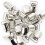 20 x Braces Clips Strap Hooks 20 mm Silver Coloured 2