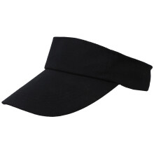 Visor Sun Plain Hat Sports Cap Colors Tennis Beach New Adjustable Men Women-Black