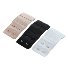SODIAL(R) 3 Pcs Lady Assorted Color 2-Row Hooks Eye Tape Bra Strap Extender