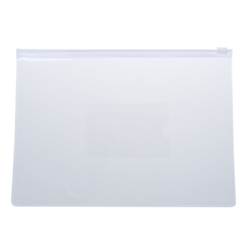White Clear Size A5 Paper Slider Zip Closure Folders Files Bags 20 Pcs 1