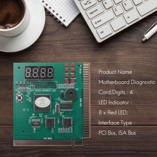Carte de diagnostic pour carte mere PC Analyseur de code POST PCI / ISA a 4 chiffres 2