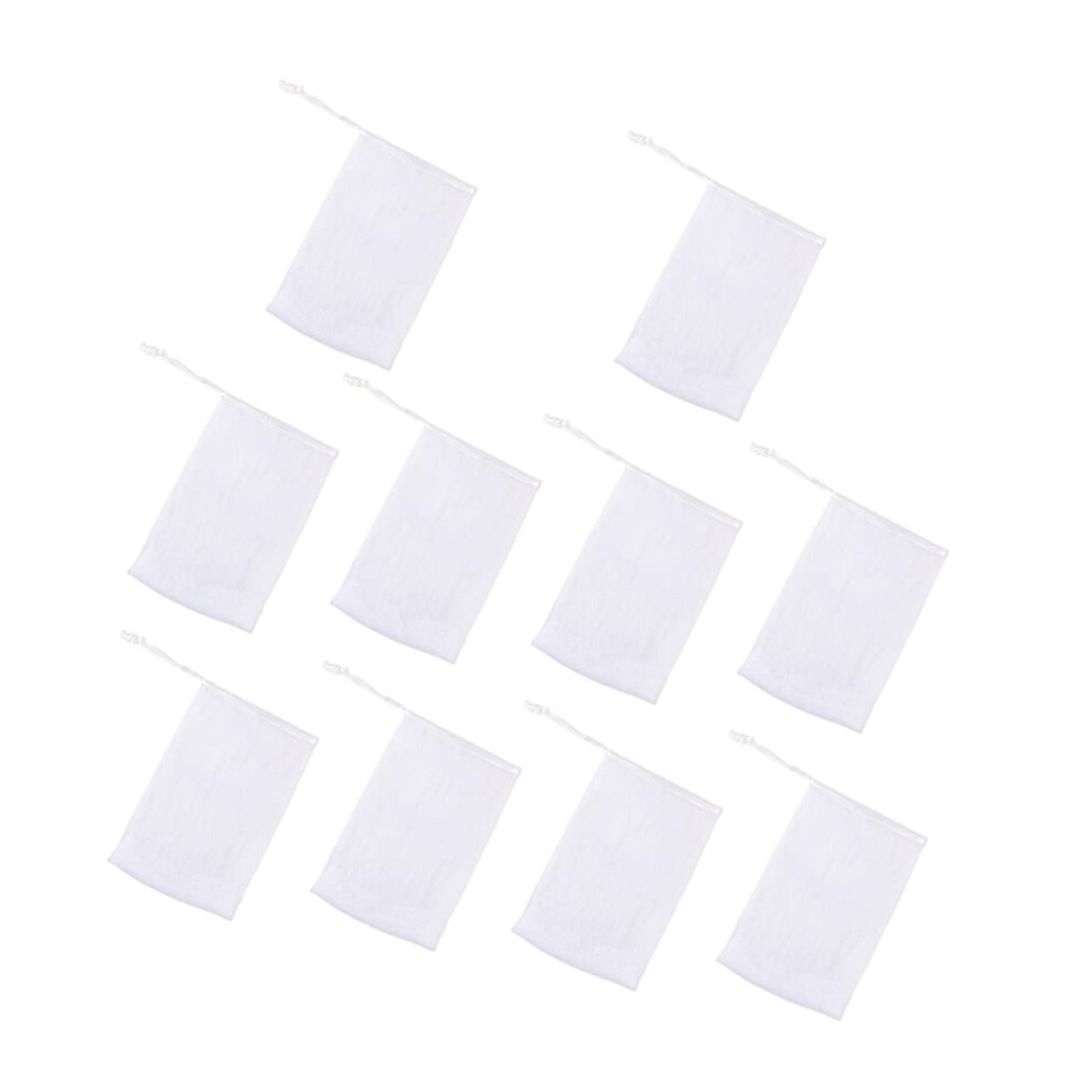 Soap Saver Bag Set of 10 with Double Layer Foaming Net for Rich Lather and QuickDrying Mesh Shower Use