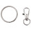 Silver Tone Metal Trigger Lobster Clasp Key Chain Keyring 2 Pcs 7