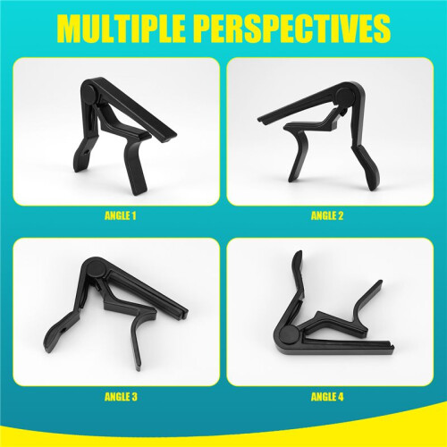 One Hand Quick Change Capo for Guitar - Black 1