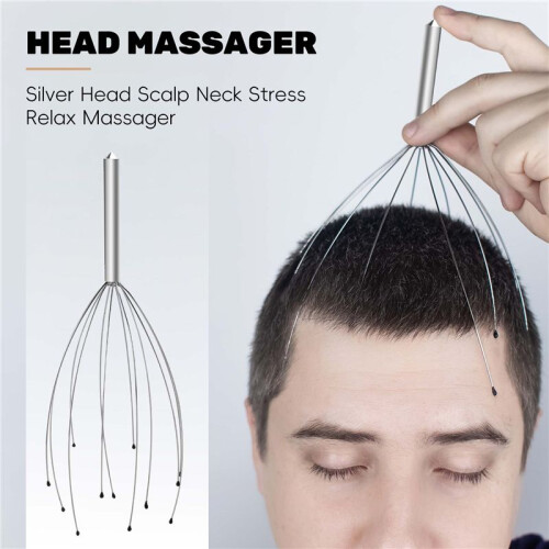 Silver  Scalp Neck Stress Relax Massager 1