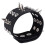 Metal leather men bracelet with Spikes Studded Black 2