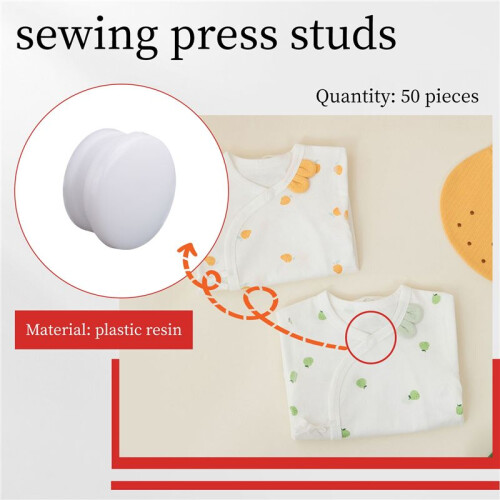 50 pcs T3 KAM SNAPS press studs Scrapbook Sewing buttons white 1